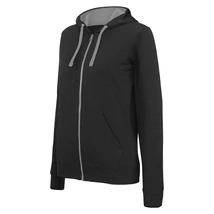 Kariban KA467 Ladies' Contrast Hooded Sweatshirt black/grey