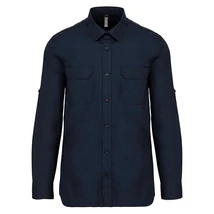 Kariban KA590 Men's Long-Sleeved Safari Shirt navy