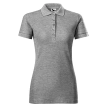 Malfini Cotton Heavy galléros póló női 216 - sötétszürke melírozott