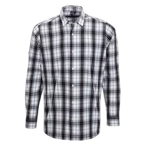 Premier PR254 Ginmill Check Cotton Shirt black/white