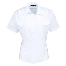 Premier PR312 Women's Short Sleeve Pilot Shirt white