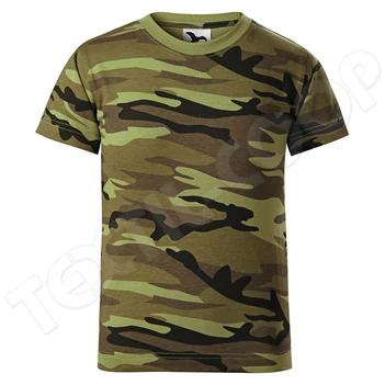 Malfini Camouflage gyerek póló 149 - zöld terepszín