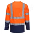 Portwest S280 fluo hosszú ujjú póló narancs/navy - L