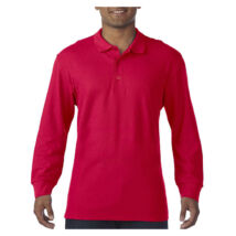 Gildan GI85900 Premium Cotton Long Sleeve Piqué Polo red