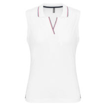 Kariban KA224 Ladies'sleeveless Polo Shirt white/navy/red