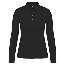 Kariban KA265 Ladies' Long Sleeve Jersey Polo Shirt black