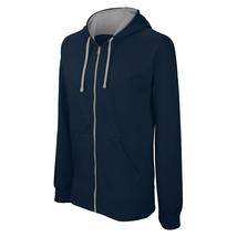 Kariban KA466 Men's Contrast Hooded Sweatshirt navy/grey