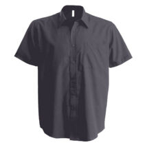 Kariban KA543 Men's Short-Sleeved Cotton Poplin Shirt zinc