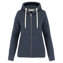 Kariban KV2307 Vintage Zipped Hooded Sweatshirt blue