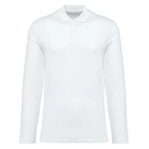 Kariban Premium PK202 Men's L/S Supima Polo Shirt white