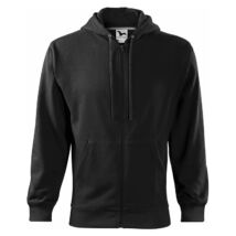 Malfini Trendy Zipper férfi kapucnis pulóver 410 fekete - L