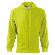 Malfini Trendy Zipper férfi kapucnis pulóver 410 lime - L