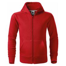 Malfini Trendy Zipper gyerek kapucnis pulóver 412 piros - 158 cm