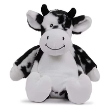 Mumbles MM578 Zippie Black And White Cow white - L