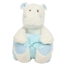 Mumbles MM606 Hippo With Blanket white/blue