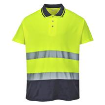 Portwest S174 HV kéttónusú pamut pólóing sárga PW-S174YNR