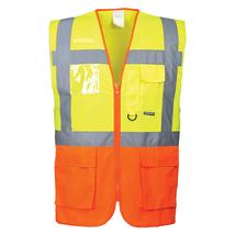 Portwest S376 Prága vezetői mellény sárga/narancs PW-S376YOR