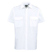 Premier PR212 Men's Short Sleeve Pilot Shirt white