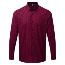Premier PR252 Maxton Check Long Sleeve Shirt black/red