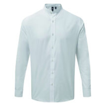 Premier PR258 Banded Collar Grandad Long Sleeve Shirt white