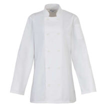Premier PR671 Ladies' Long Sleeve Chef's Jacket white