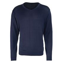 Premier PR694 Men's Knitted V-Neck Sweater navy