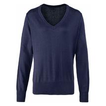 Premier PR696 Women's Knitted V-Neck Sweater navy