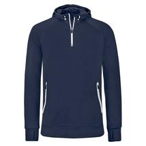 Proact PA360 Zip Neck Hooded Sports Sweatshirt navy