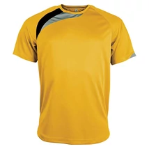 Proact PA437 Kids' Short-Sleeved Jersey yellow/black/grey