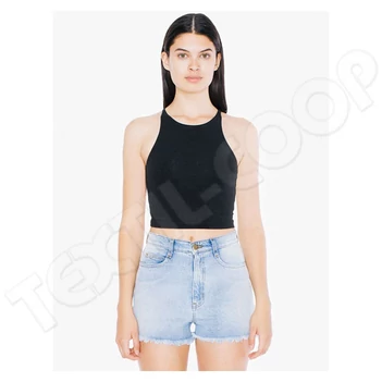 American Apparel AA8369 Női Ujjatlan Rövid Fazonú Top black