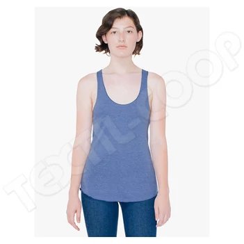 American Apparel AATR308 Női Tri-Blend Racerback Trikó blue