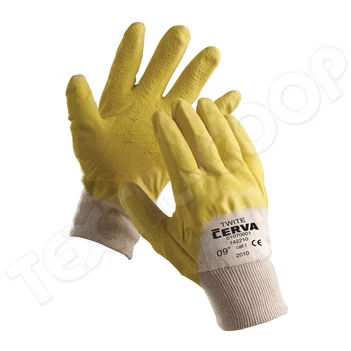 Cerva TWITE mártott kesztyű latex - 10