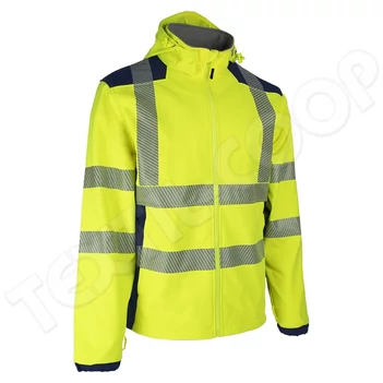 Coverguard Nebulo fluo softshell kabát sárga/sötétkék