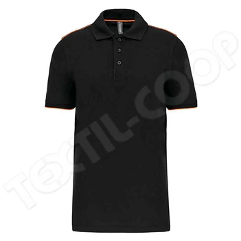 Designed To Work WK270 Contrasting Polo Shirt black/orange