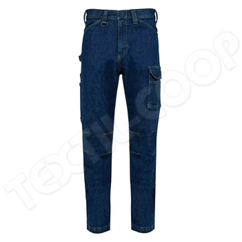 Designed To Work WK705 Multipocket Denim Trousers blue rinse