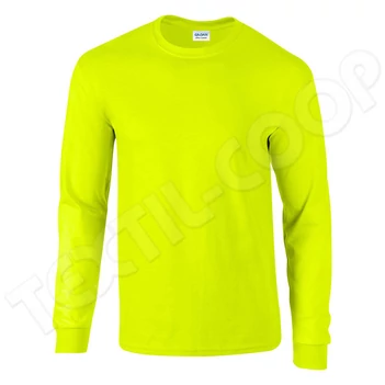 Gildan GI2400 Ultra Cotton Hosszú Ujjú Póló safety green