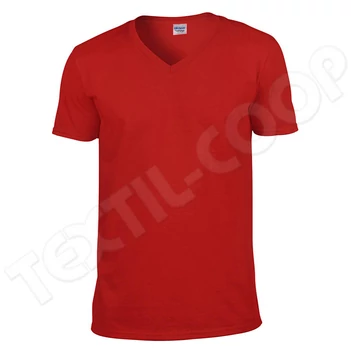 Gildan GI64V00 Softstyle V-Nyakú Póló red