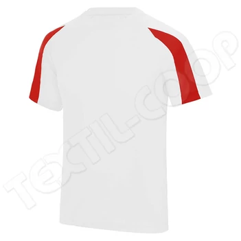 Just Cool JC003J Kids Contrast Cool T arctic white/fire red