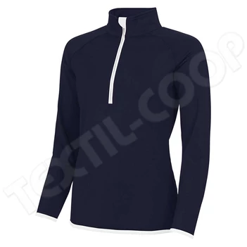 Just Cool JC036 Women's Cool 1/2 Zip Sweat french navy/arctic white