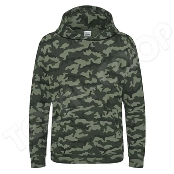 Just Hoods AWJH014J Kids Camo Hoodie green