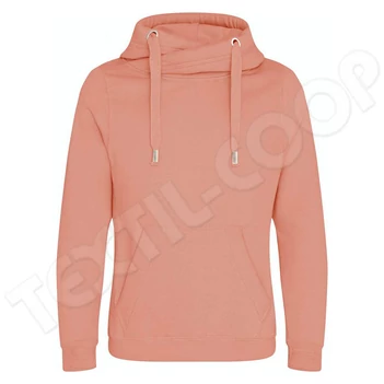 Just Hoods AWJH021 Cross Neck Hoodie pink