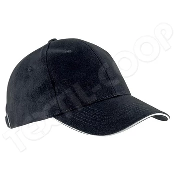K-UP KP011 Orlando - Oekotex 6 Panel Cap black/white