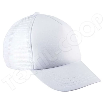 K-UP KP143 Kids' Trucker Mesh Cap - 5 Panels white