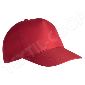 K-UP KP157 Polyester Cap - 5 Panels red