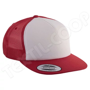 K-UP KP911 Classic Trucker Cap - 5 Panels red/white/red
