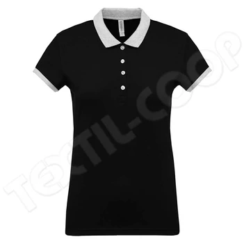 Kariban KA259 Ladies' Two-Tone Polo Shirt black/grey