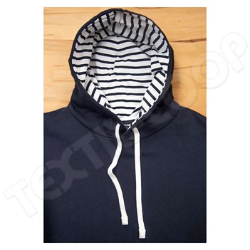 Kariban KA4013 Patterned Hooded Sweatshirt navy/mariniere