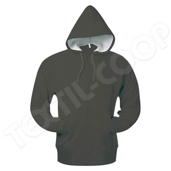 Kariban KA444 Full Zip Hooded Sweatshirt khaki