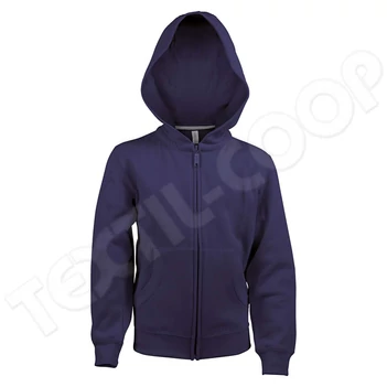Kariban KA455 Kids Full Zip Hooded Sweatshirt navy