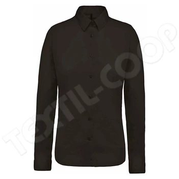 Kariban KA510 Ladies' Long-Sleeved Cotton Poplin Shirt black